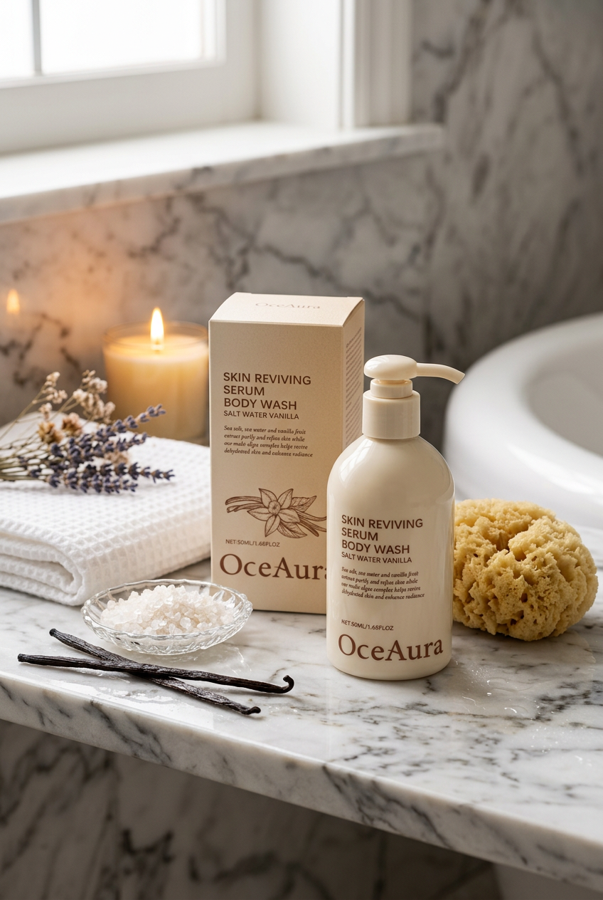 OceAura Body Wash — White Marble Spa Lifestyle