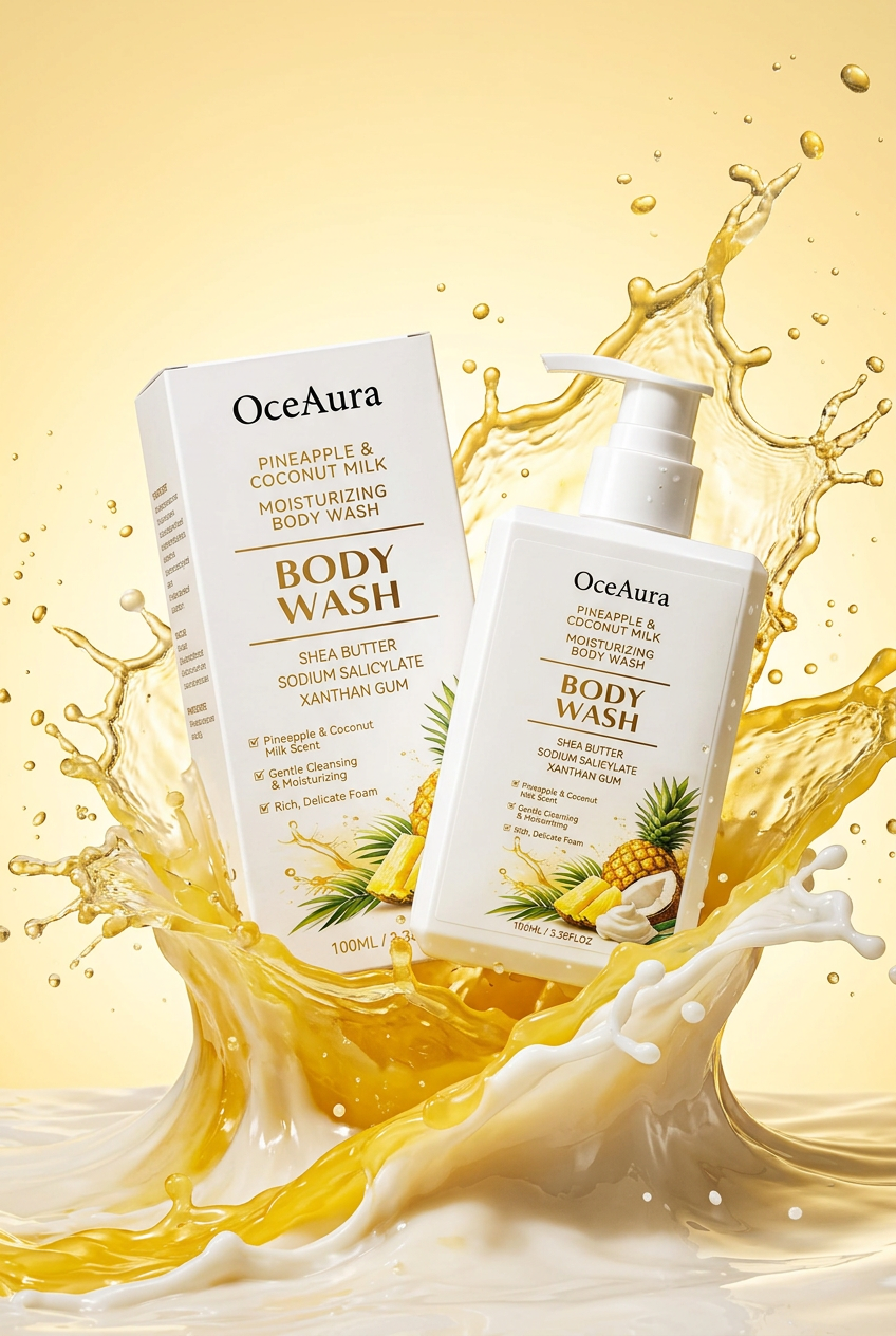 OceAura Pineapple & Coconut — Tropical Splash Campaign