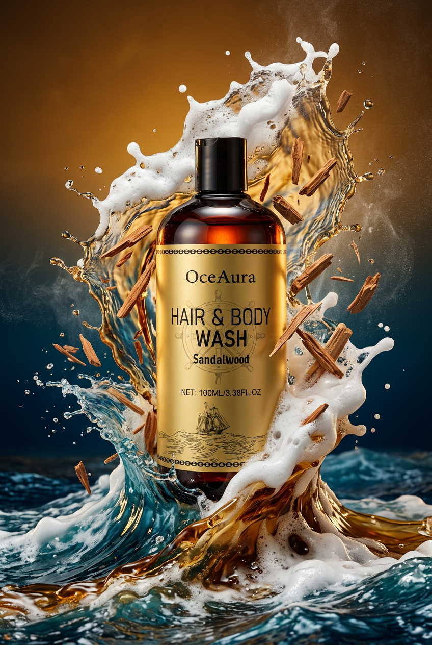 OceAura Sandalwood — Maritime Ocean Splash Campaign