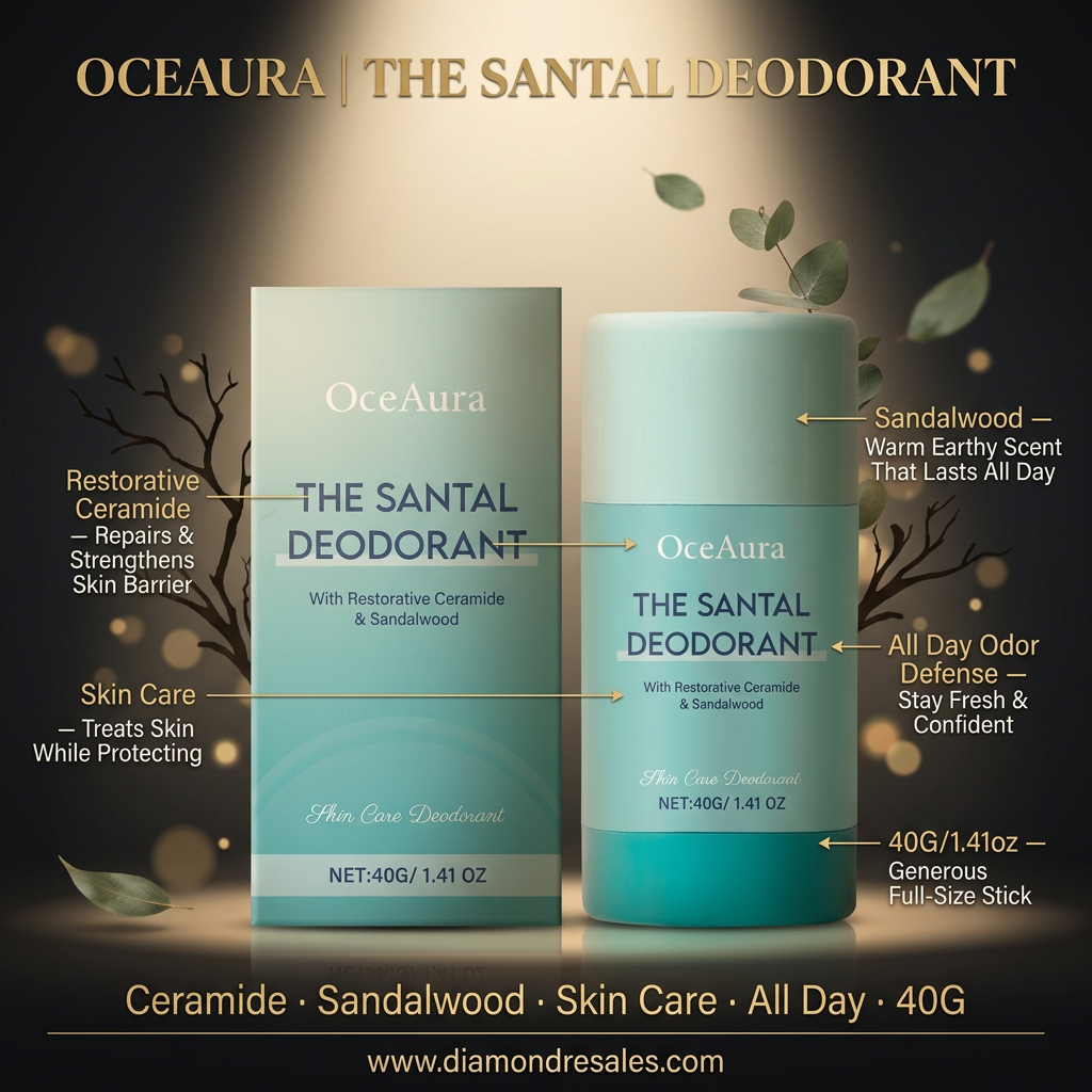 OceAura Santal Deodorant — Branded Callout