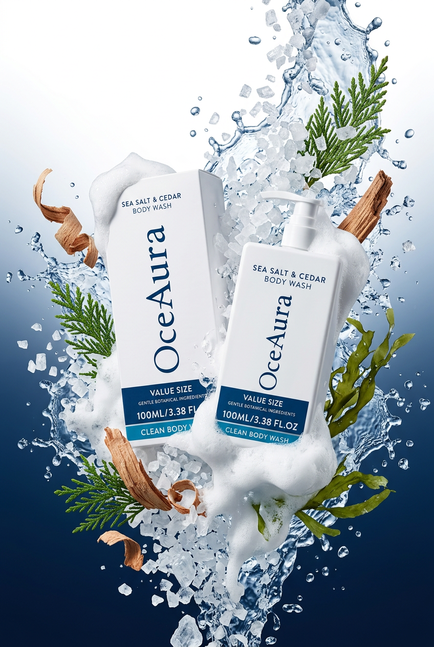 OceAura Sea Salt & Cedar — Ocean Salt Splash Campaign