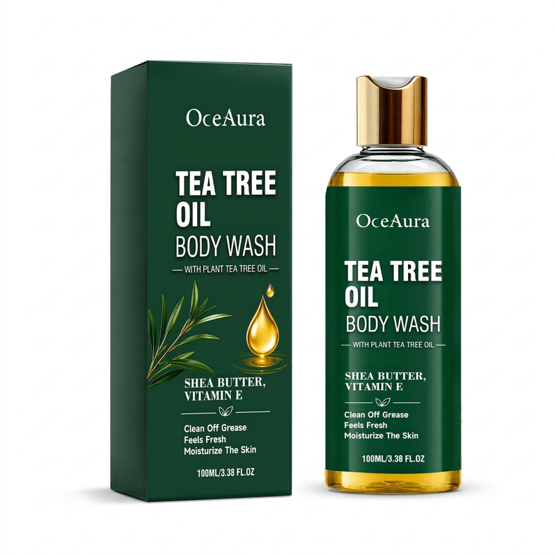 OceAura Tea Tree Body Wash — White Background GMC Catalog