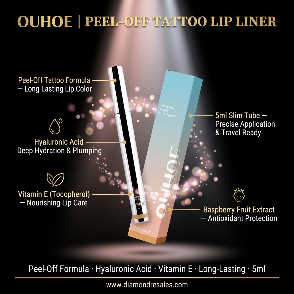 OUHOE Peel-Off Lip Liner — Branded Callout