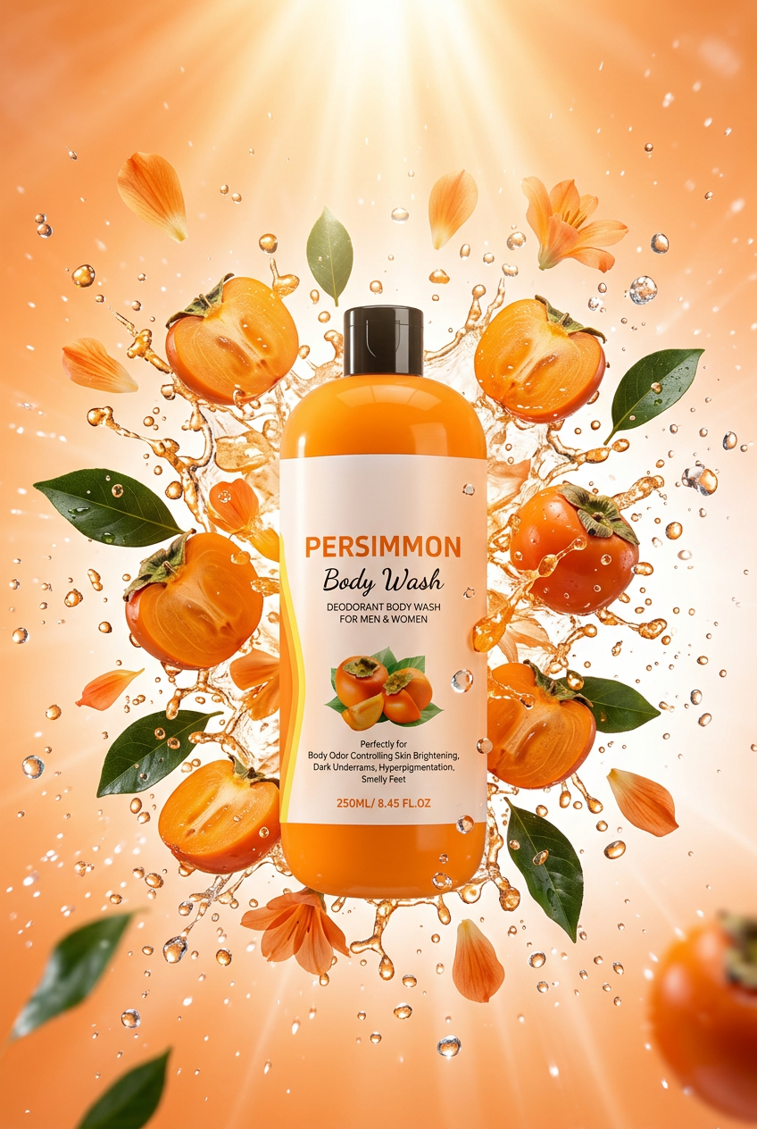 Persimmon Body Wash — Orange Fruit Splash Campaign