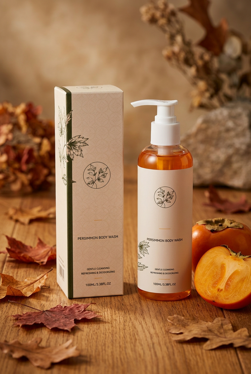 Persimmon Body Wash — Warm Oak Studio Shot