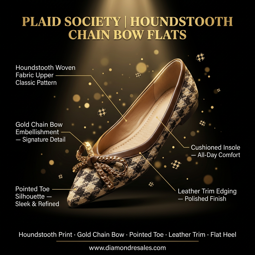 Plaid Society Flats — Branded Callout