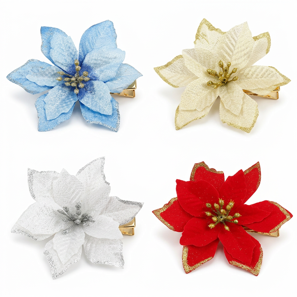 Poinsettia Clips — White Background GMC Catalog