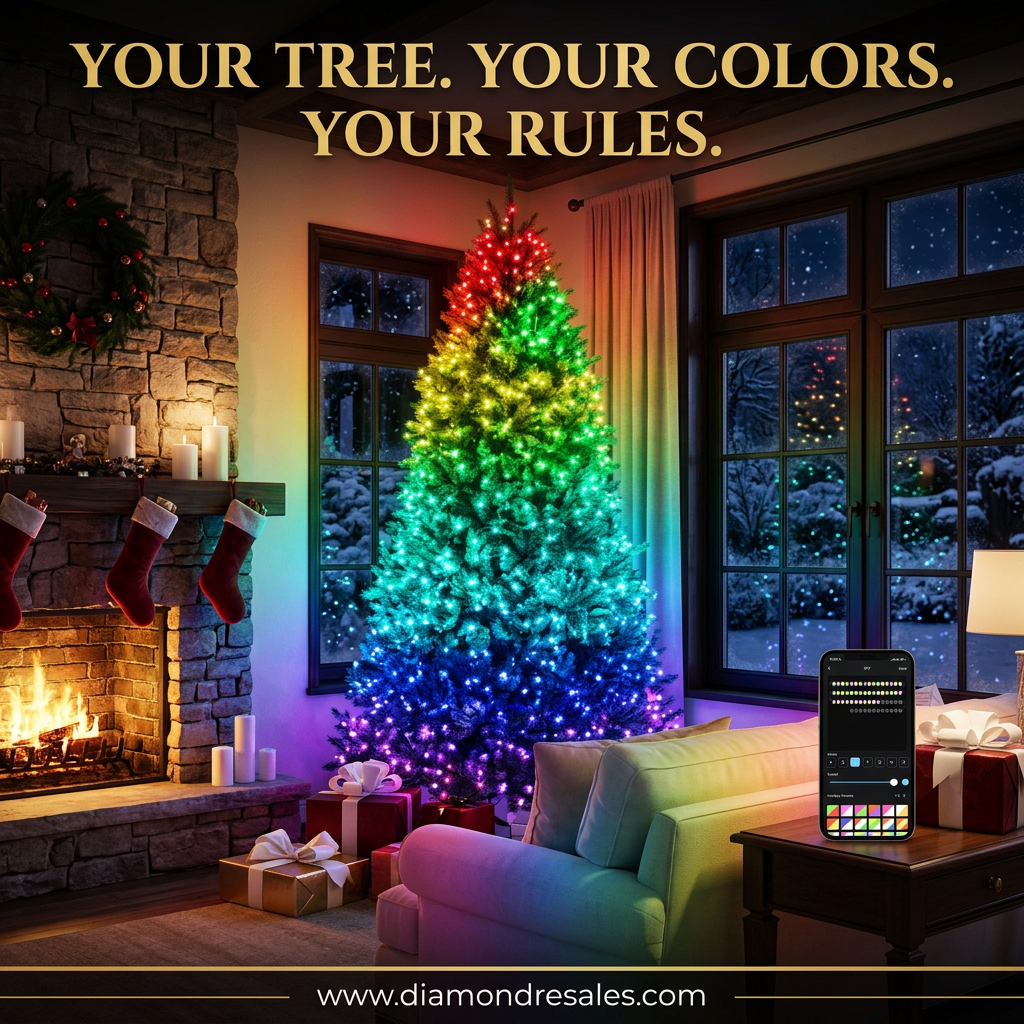 RGB Smart Tree — Lifestyle Night Scene