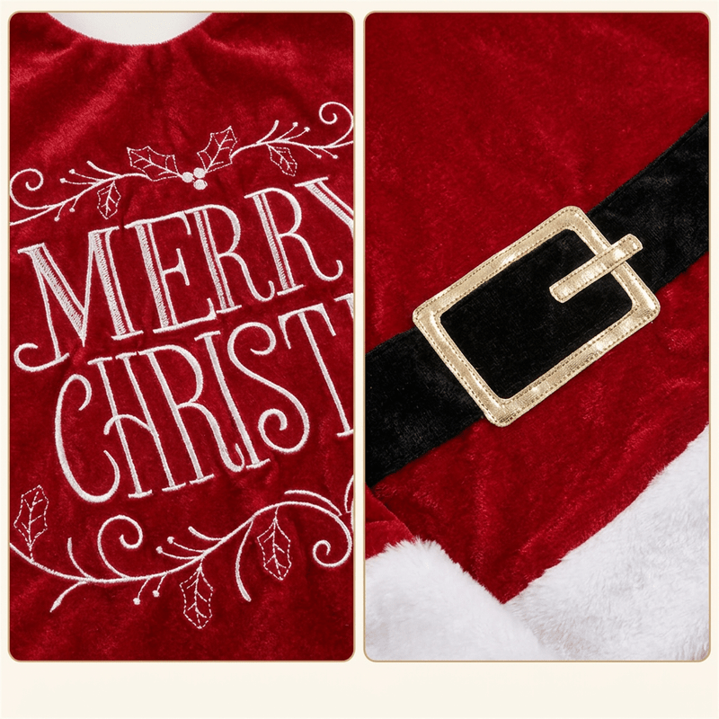 Santa Belt Tree Skirt — Detail Close-Up