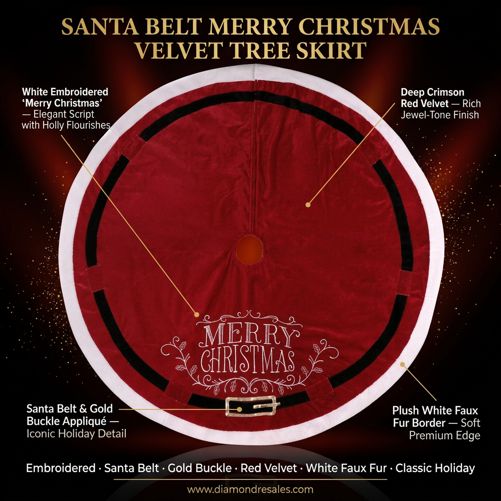 Santa Belt Tree Skirt — Main Branded Graphic