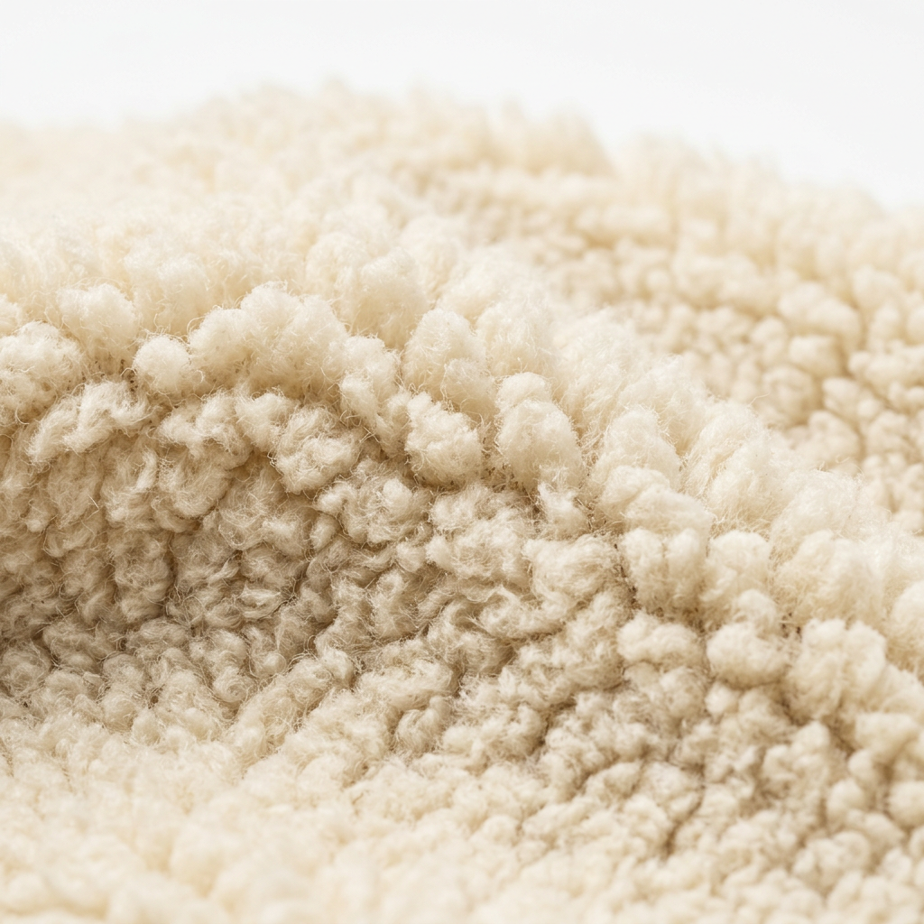 Sherpa fleece lining closeup