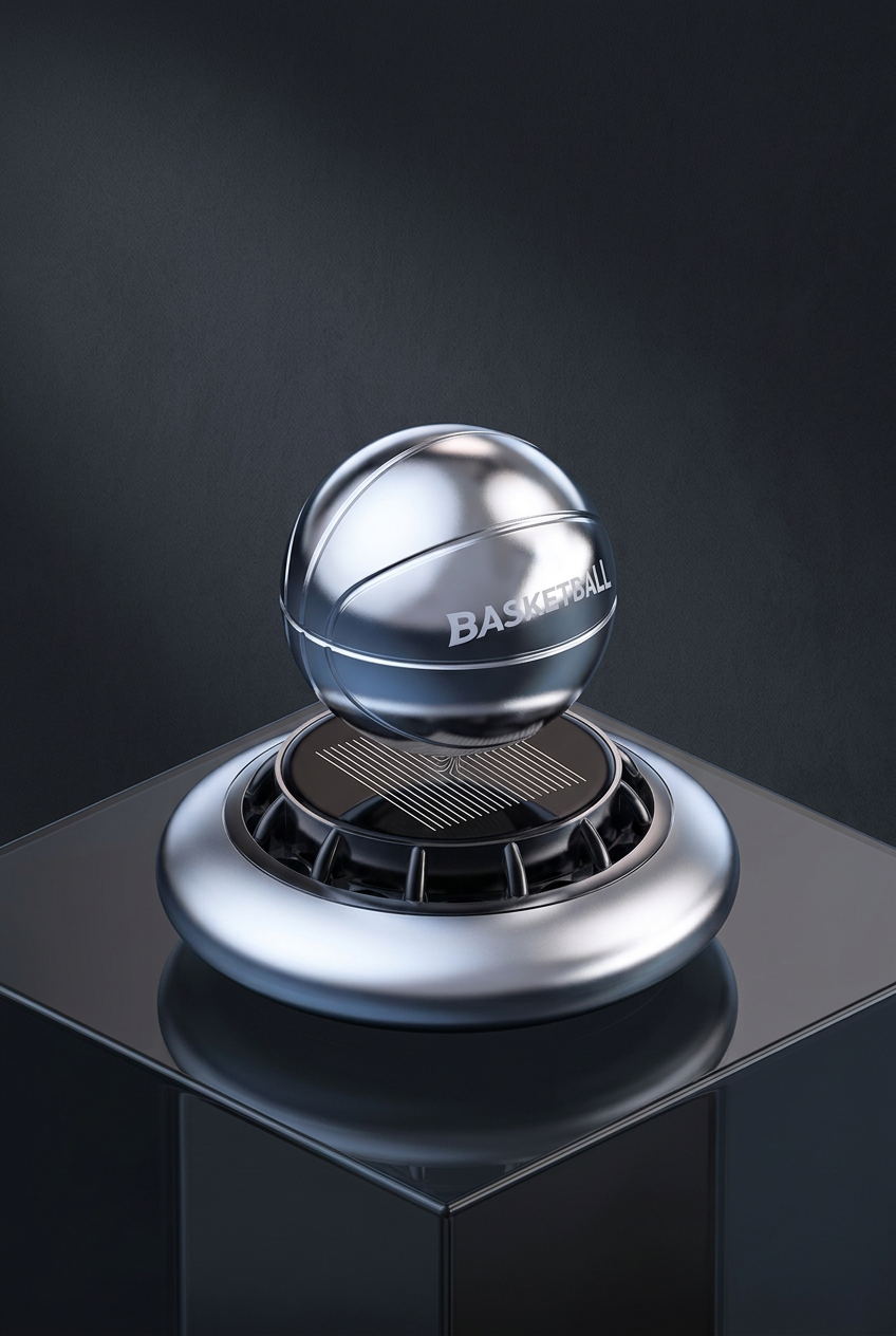 Silver basketball car fragrance ornament cinematic hero
