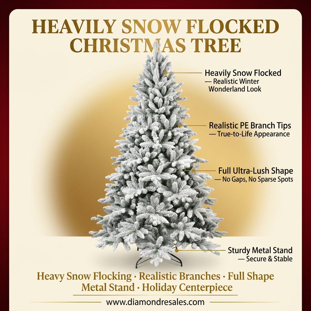 Snow Flocked Tree — Main Branded Graphic