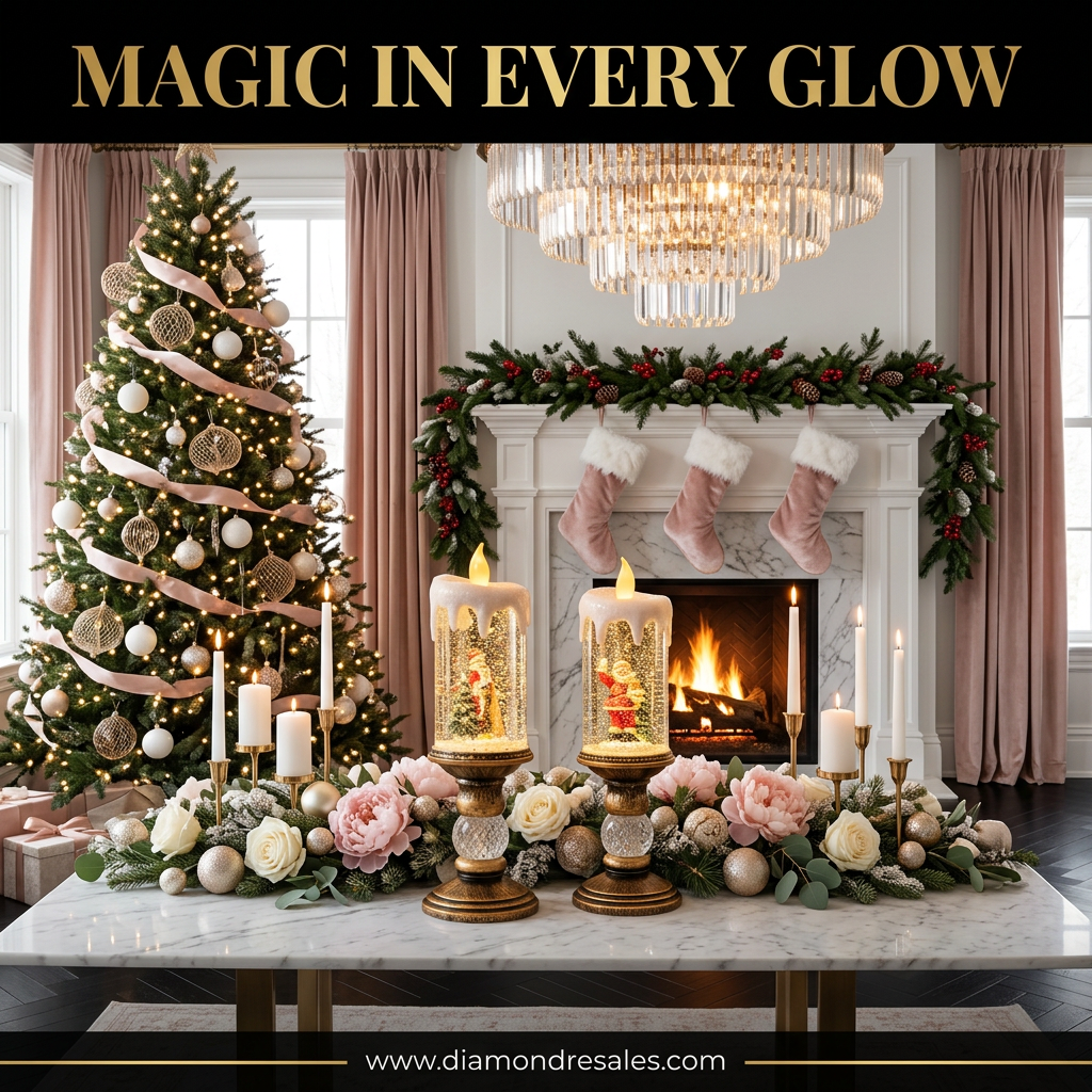 Snow Globe Candle Lanterns — Luxury Scene Revised