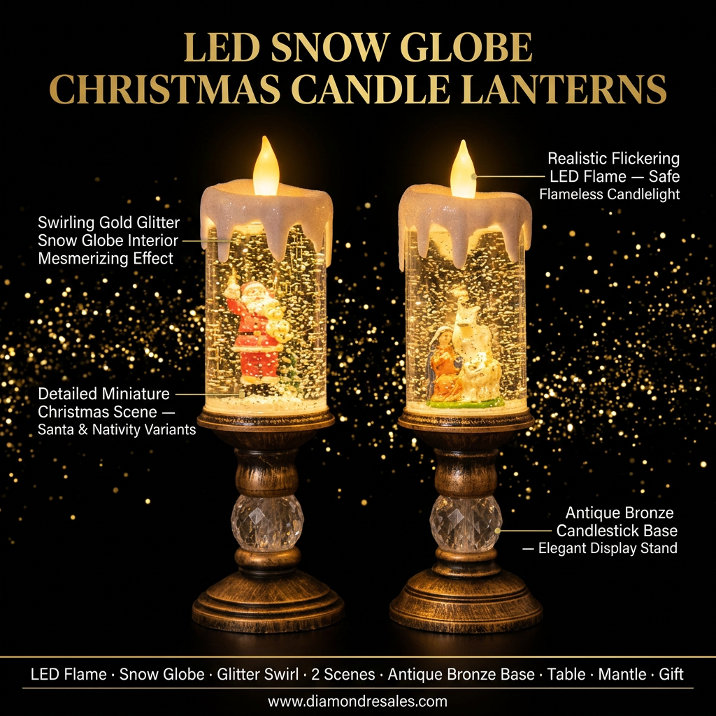 Snow Globe Candle Lanterns — Main Branded Graphic