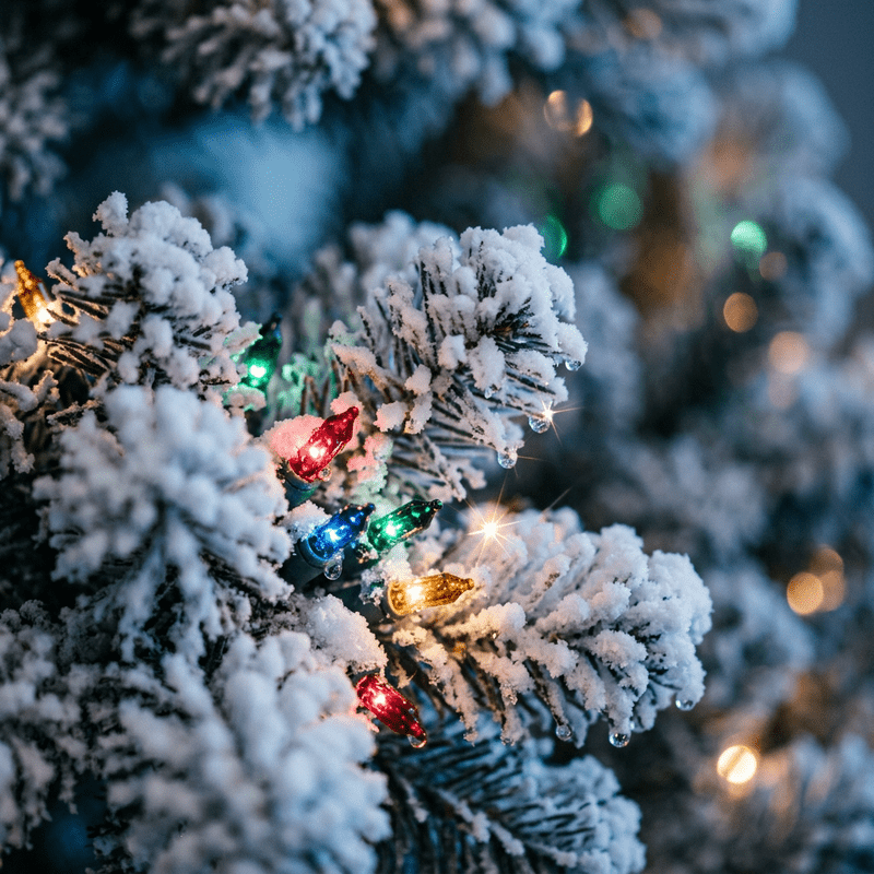 Snowfall Tree — Macro Detail