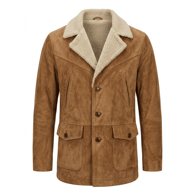Stoneridge Retro Suede Jacket – White Background, No Model
