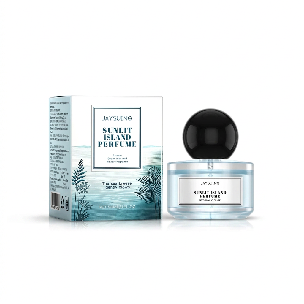 Sunlit Island bottle and carton on pure white