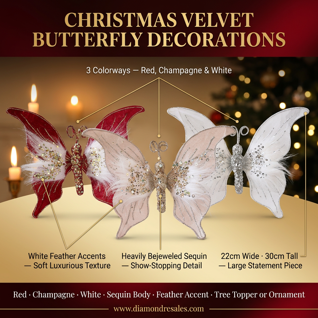 Velvet Butterfly Decorations — Main Branded Graphic
