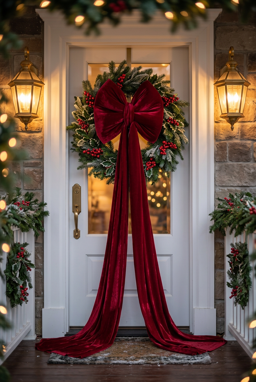 Velvet Christmas Bow — Front Door Lifestyle