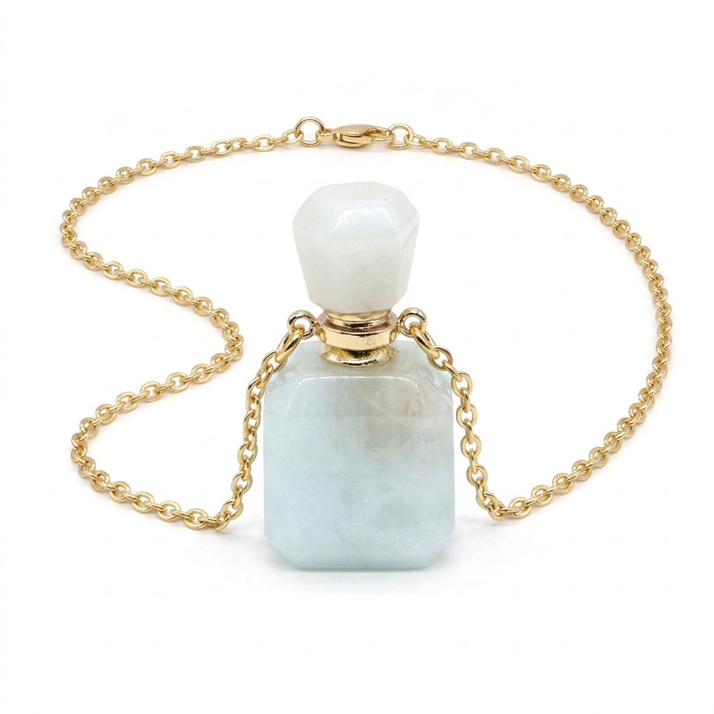 White bottle pendant on white