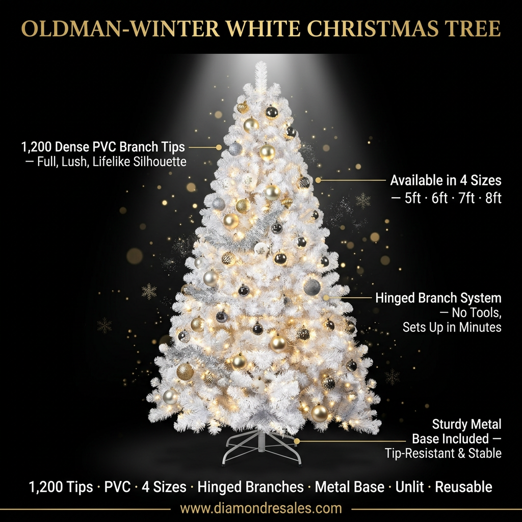 White Christmas Tree — Main Branded Graphic