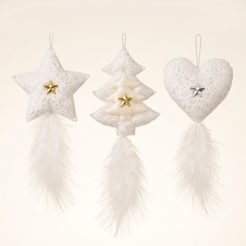White Plush Ornaments — GMC Clean Shot