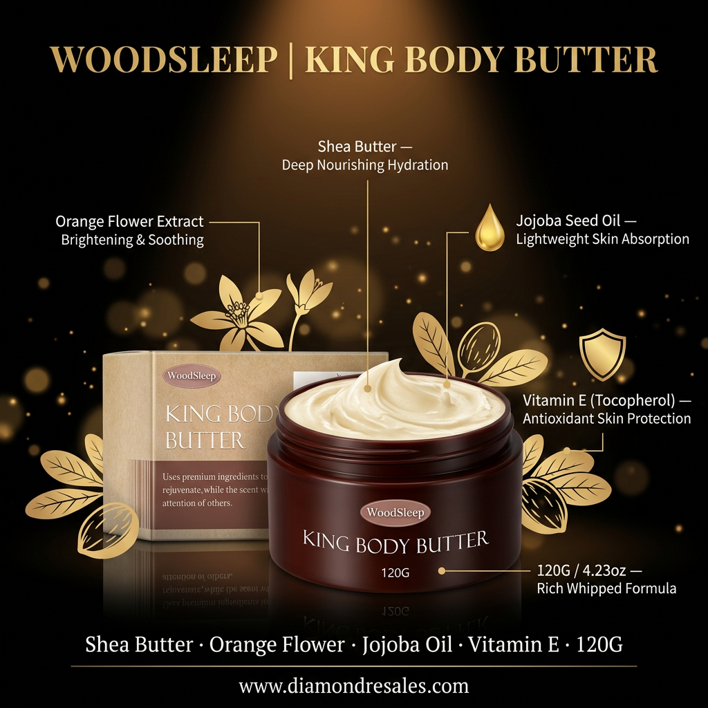 WoodSleep King Body Butter — Branded Callout