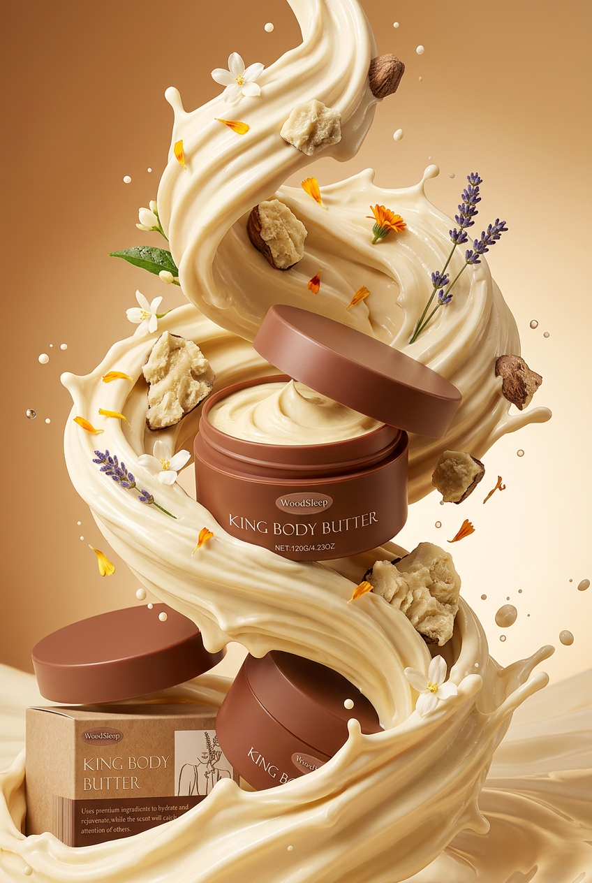 WoodSleep King Body Butter — Whipped Cream Splash Campaign