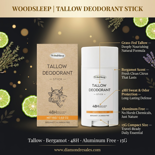WoodSleep Tallow Deodorant — Branded Callout