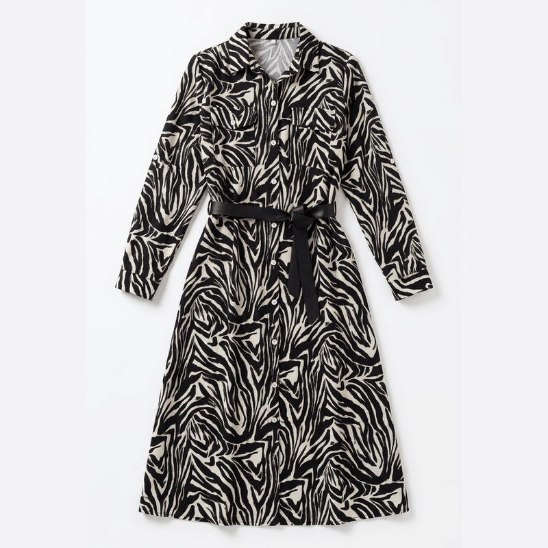 Zebra dress flat lay